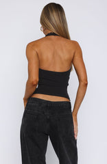 Believing The Lies Halter Top Charcoal