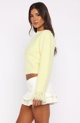 Baby It's Cold Knit Cardigan Lemon