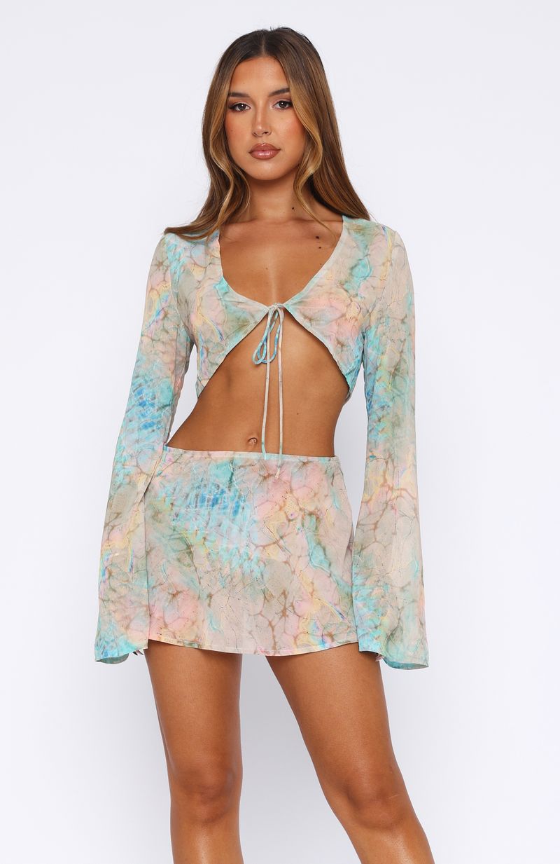 Aura Wave Mini Skirt Seaside Mottle